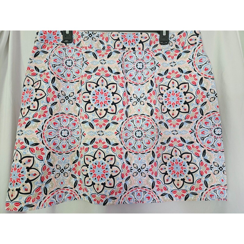 Croft & Barrow Effortless Stretch Floral Skort  16P  Navy Coral‎ Built In Shorts - Picture 3 of 8